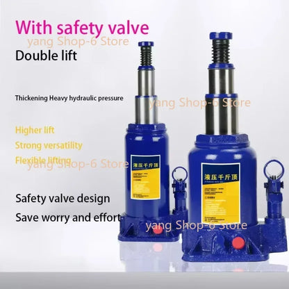 Vertical Hydraulic Jack with Safety Valve 4 Tons Low Version of The Car Jack Maximum Height 390mm Tool Part