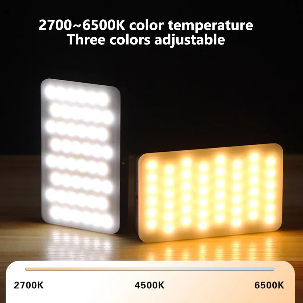 LED Camera Fill Light 2700-6500K RGB Video Light Rechargeable Handheld Fill Light Photography Lighting Accessories