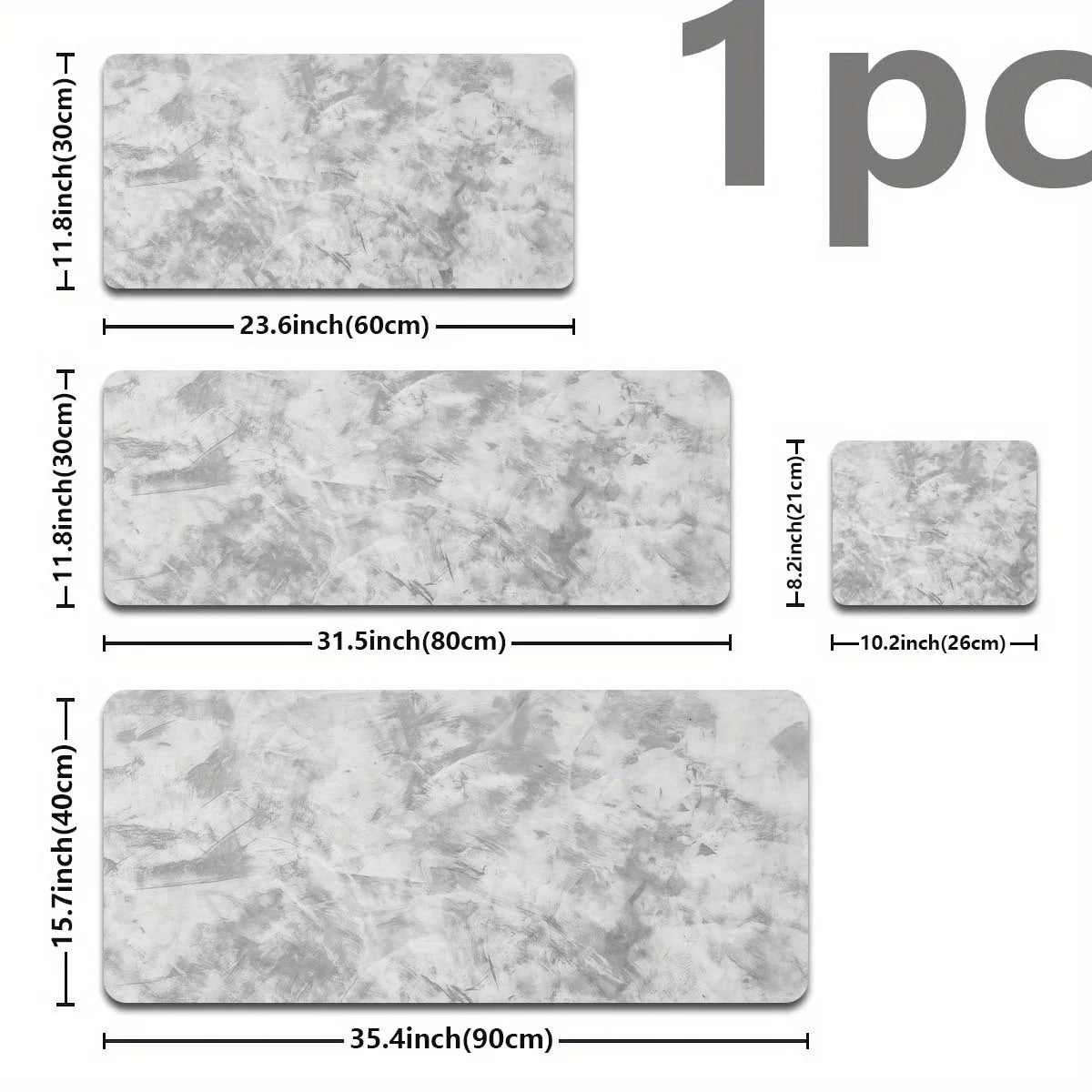 Sleek Grey - Toned Desk Mat: Non - Slip PC Accessory for Gaming & Office, Large - sized with a Minimalist Design