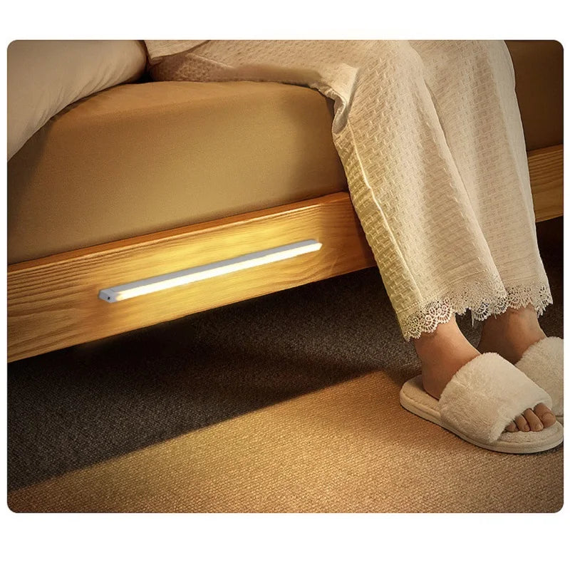 AITHEA USB Rechargeable PIR Motion Sensor LED Bar Lights Dimmable Detector Night Light Portable Induction Cabinet Lamp for Room