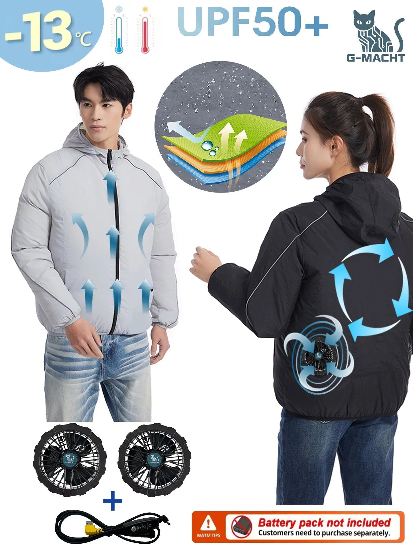 Summer Cooling Vest For Couples Breathable Fan Air Conditioner Jacket Sleeveless Heat Resistant Outdoor Workwear