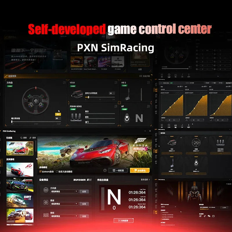 PXN V4D Bundle Racing Wheel 4Nm Force Feedback Simulator Gaming Steering Wheel PXN VD Series Direct Drive Servo Motor For PC