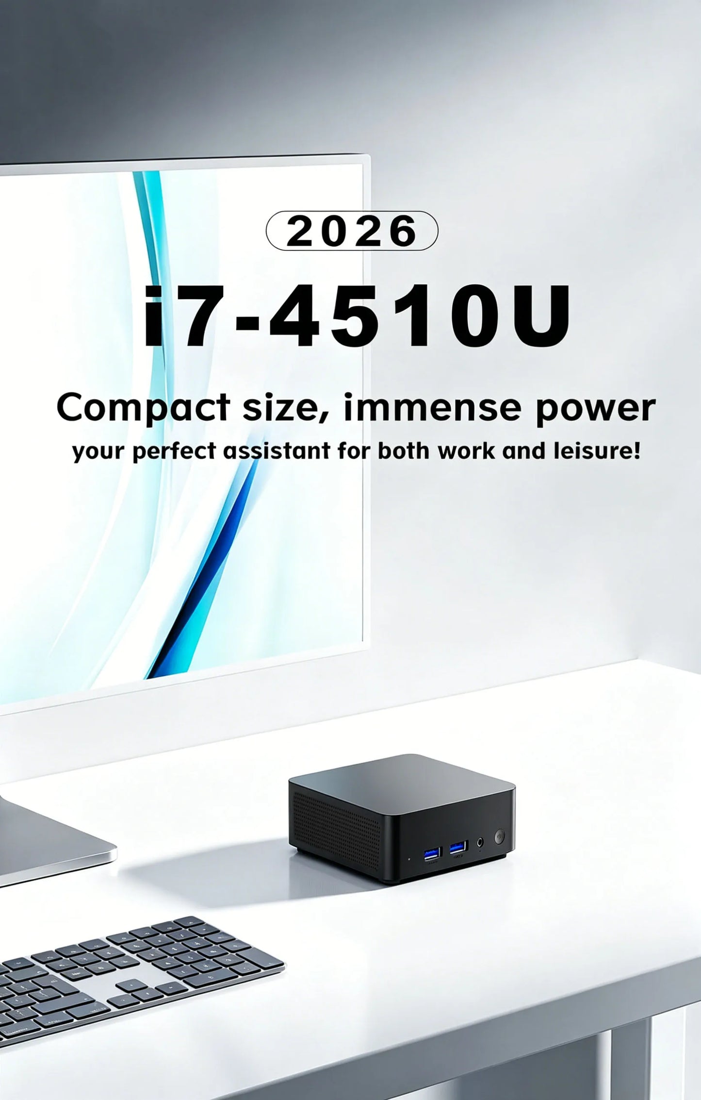 2026 Mini PC Windows 11 Pro Intel Core i7-4510U Minipc Computer 16GB RAM 1TB 2TB SSD WiFi6 USB Portable Mini Desktop PC Office