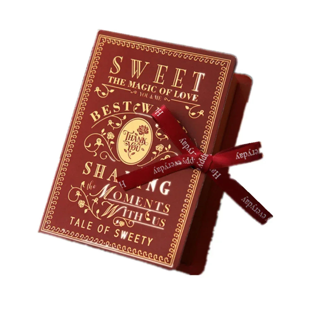 Creative Simple Book Shape Gift Box DIY Valentine's Day Wedding Party Birthday Banquet Baby Shower Candy Chocolate Package Decor