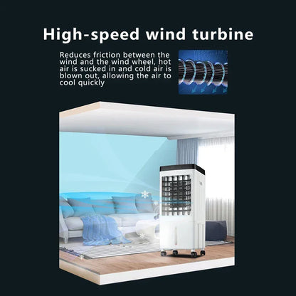 Air Conditioning Fan Large Wind Powerful Cooling Mobile Chiller can be remotely timed central Air Conditioning 220V 10L
