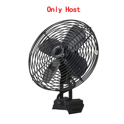 Camping Fan 8 Inches Wireless Outdoor Fishing Desktop Portable Metal Fan Strong Wind Fan Fit Makita/Dewalt 20V Battery  Pins