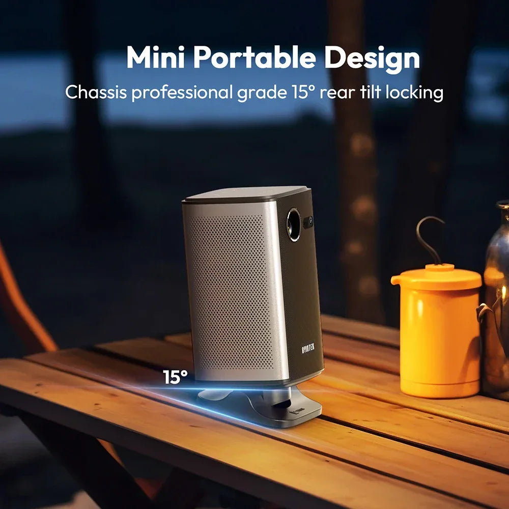 BYINTEK P70X Portable Mini Projector with Built-in Battery 4K Support 3D Wifi for Outdoor Movie Night Home Theater Projectors