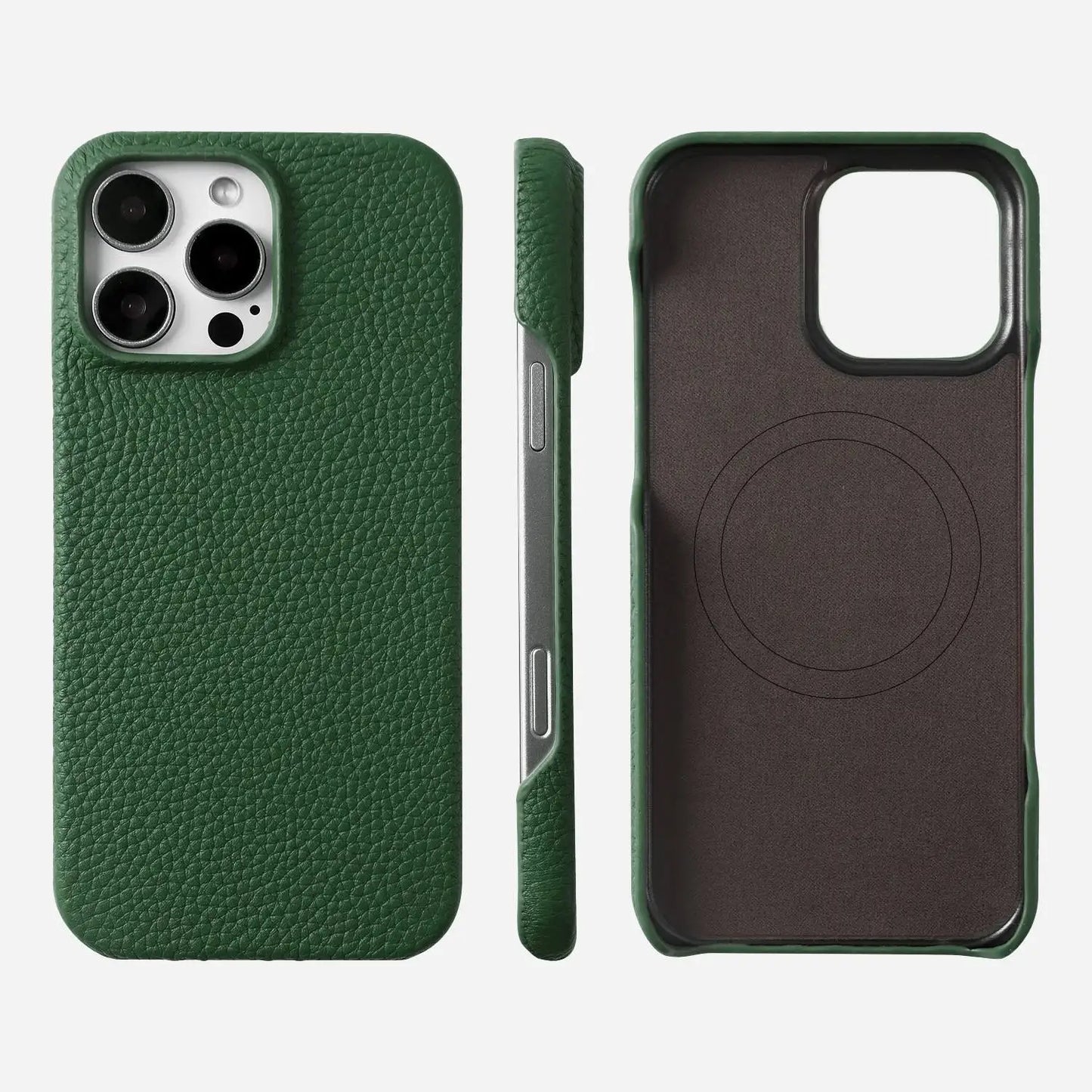 Premium Magnetic Genuine Leather Case For iphone 16 Pro Max 15 14 13 12 11 Wireless Charge Magnet Magsafe Cover Shockproof Coque