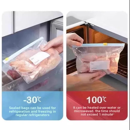 Multiple Sizes Kitchen Supplies Transparent and Visible Thick and Durable Sealing Bag for Food Eco-friendly Cling Bag Zip Bags