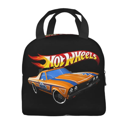 Custom Hot Wheels For Fans Thermal Insulated Lunch Bag Cartoon Sport Car Portable Lunch Container Travel Multifunction Food Box