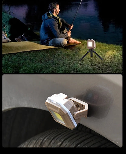 Rechargeable LED Work Light: Waterproof Inspection Lamp with Magnetic Base, for Car Repair, Emergency & Workshop Use