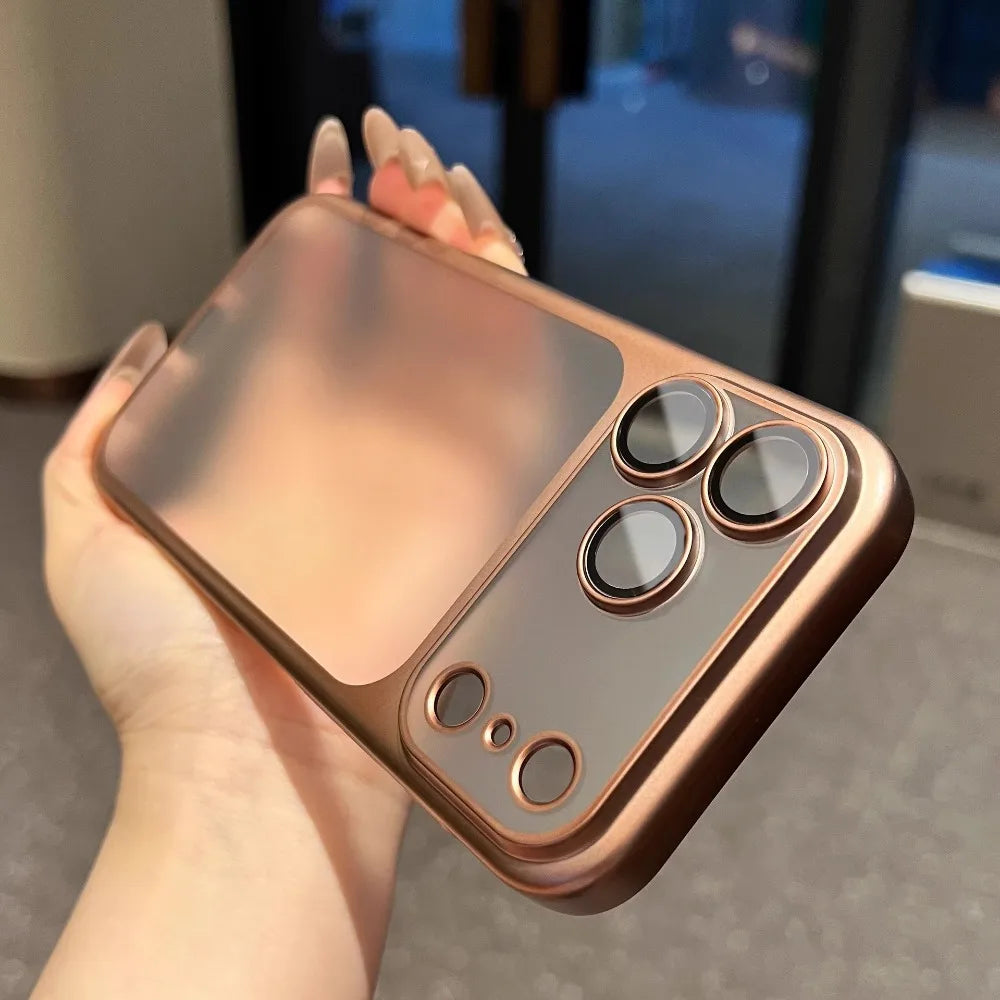 Official Cosmic Orange Plating Frosted Translucent Thin Phone Case For iPhone 17 Pro Max Air Series Bumper Cover for 17 Pro Case