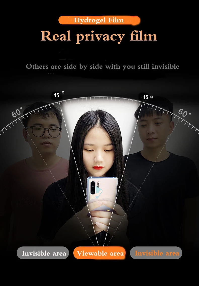 RedmiNote13Pro+ Privacy Screen Protector For Redmi Note13 Matte Hydrogel Film RedmiNote 13Pro HD Blue Soft Full Coverage