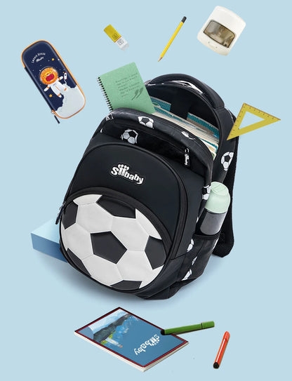 New 3D Cute Orthopedic School Bag For Boys Cartoon Football Backpack Kids Children High Capacity Waterproof  1-3 Grade Schoolbag