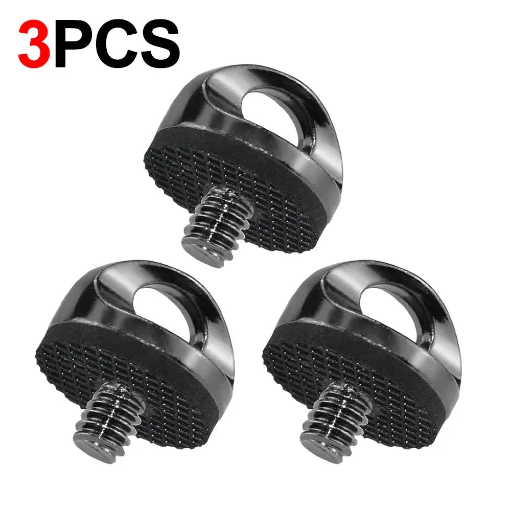 Universal 1/4" Camera Screw with Rubber Washer Aluminum Alloy Thread Camera Fixing Screw for Quick Release Wrist Strap Sling
