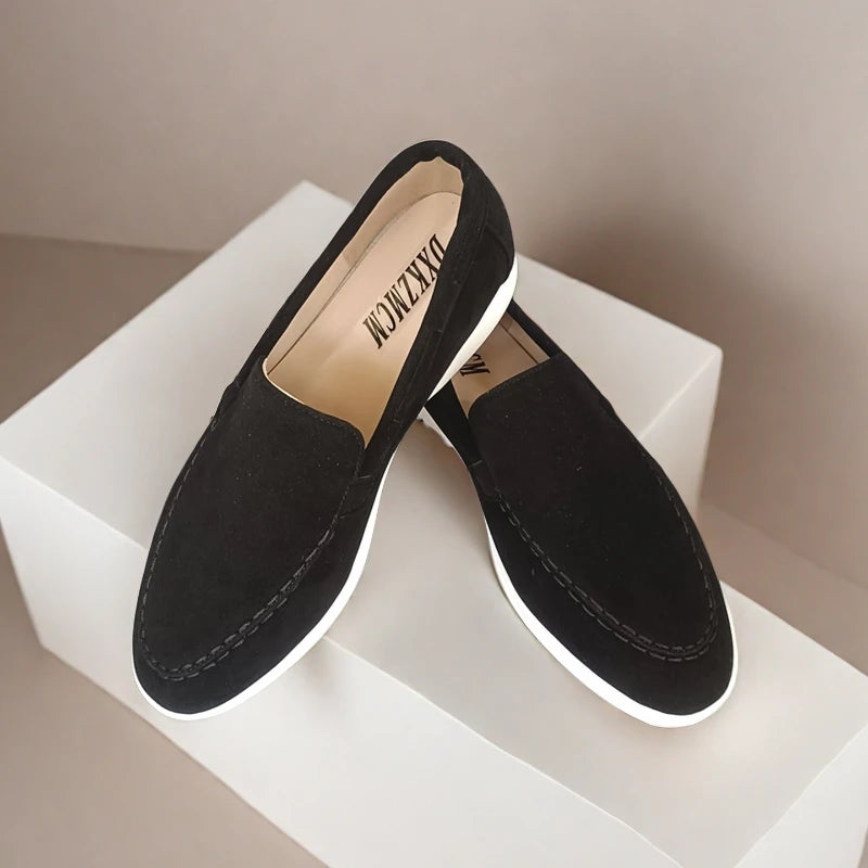 Fashion Classic Suede Leather Loafers Men Casual Shoes Luxury Brand Mens Breathable Slip on Driving Shoes Moccasins