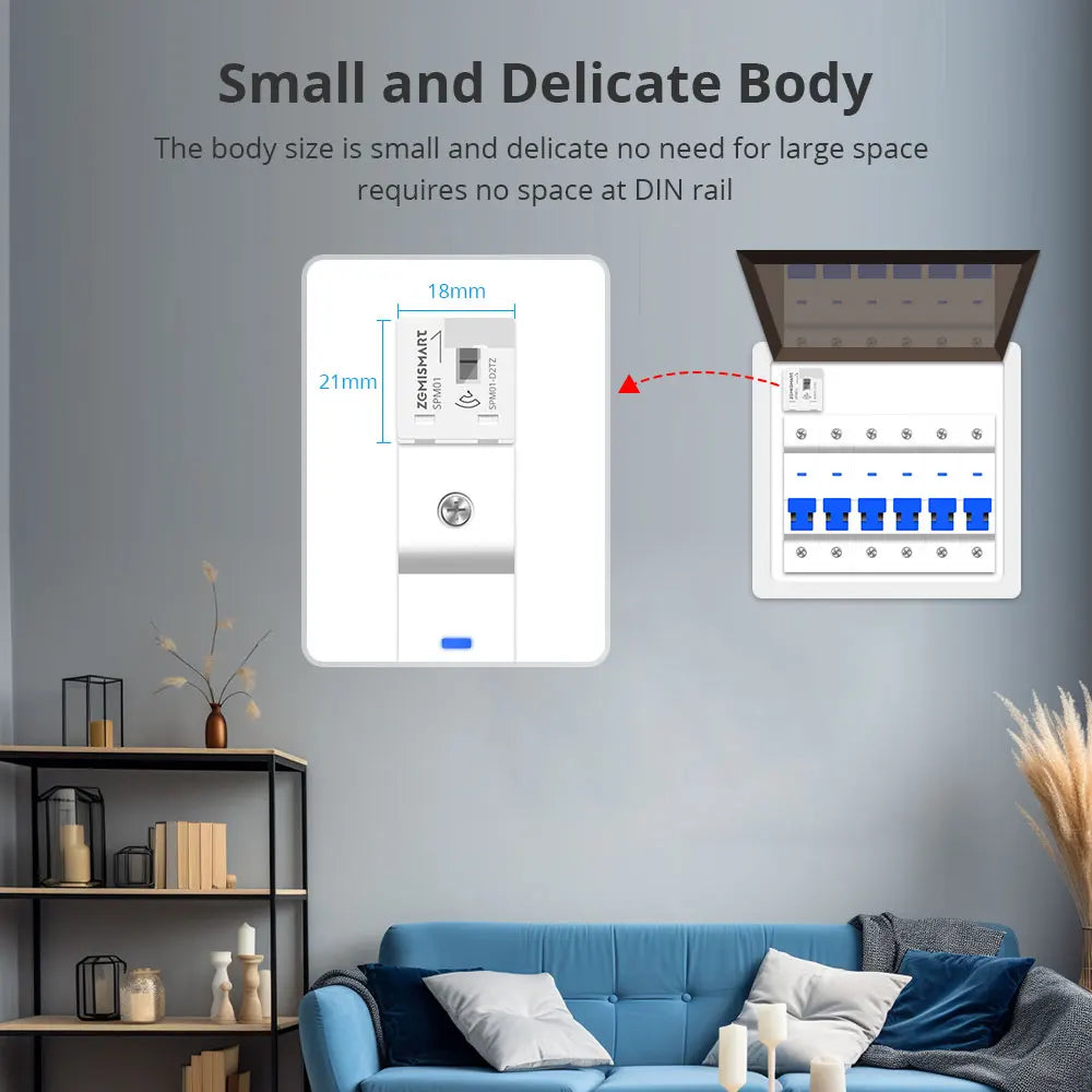 Zemismart Smart Energy Meter Zigbee WiFi Monitor Electric Sensor Measure Work With Tuya Zigbee2mqtt Home Assistant