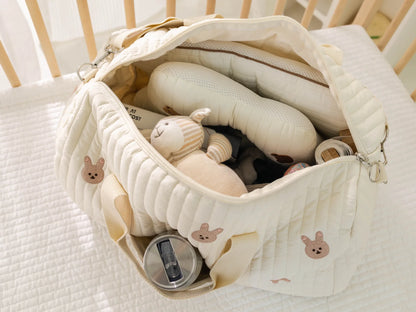 Embroidered Travel Bag Large Capacity Lightweight Foldable Duffle Weekender Tote Handheld Shoulder Crossbody Boston Carry-On Bag