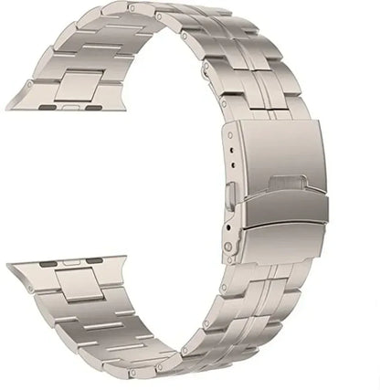 Titanium Strap for Apple Watch Ultra2 49mm 45 46 44mm 38mm 41mm Band Luxury Men's Style Bracelet for IWatch SE 10 9 8 7 6 5 4 3