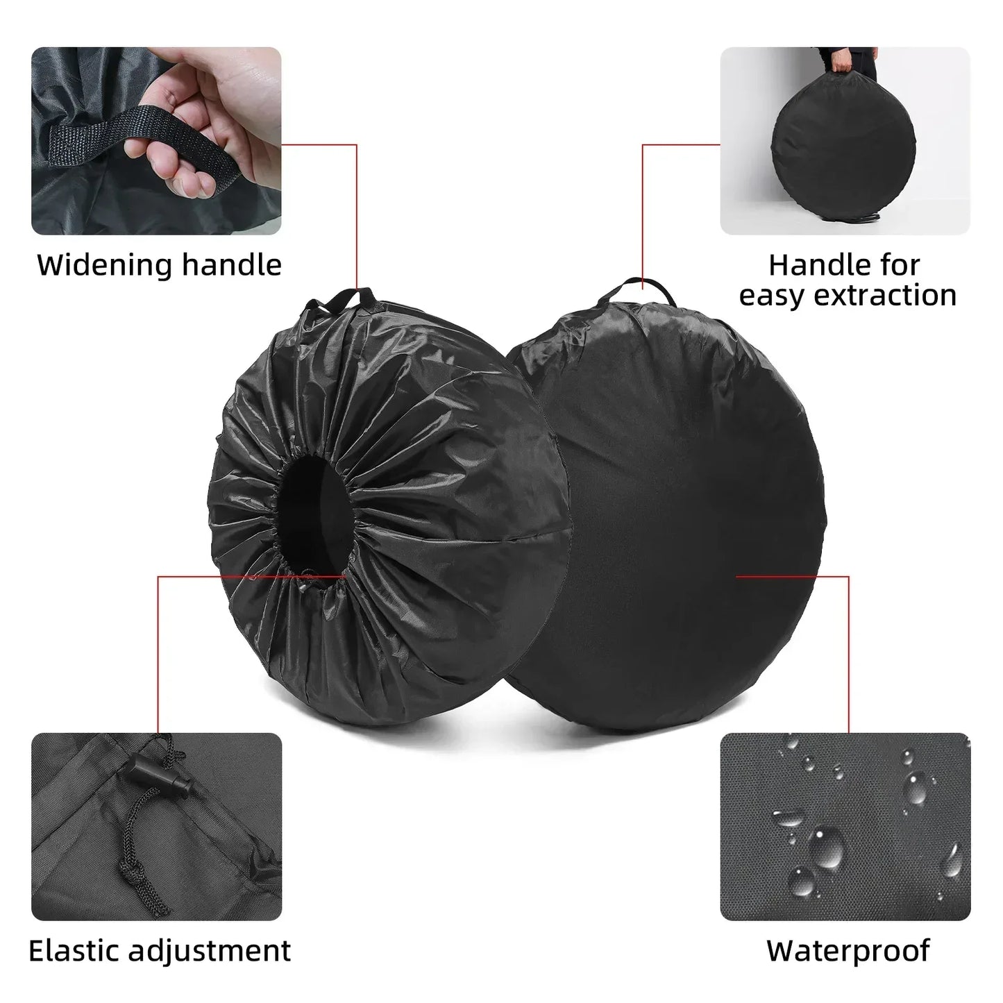Car Spare Tire Cover Sunscreen Tire Bag Dustproof Protective Film Cloth Waterproof Spare Tire Wheel Bag Tyre Spare Storage Cover