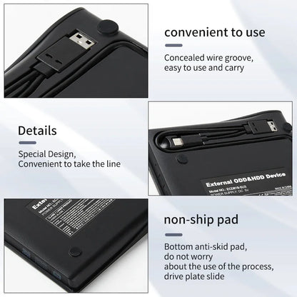 DVD Recorder Portable USB 3.0 Ultra-thin External DVD RW CD Writer Drive Reader Player Optical Drives For Laptop PC DVD Burner