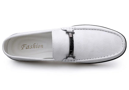 Men Loafers Slip on White Leather Shoes Casual Fashion Luxury Shoes Designer Italian Brand Loafer Moccasins Four Seasons