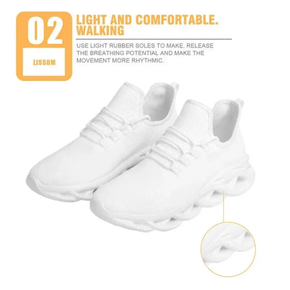 Black and White Teeth Medical Institution Nurse Shoes for Woman Men Four Seasons Round Toe Non-slip Casual Sneakers Custom Shoes