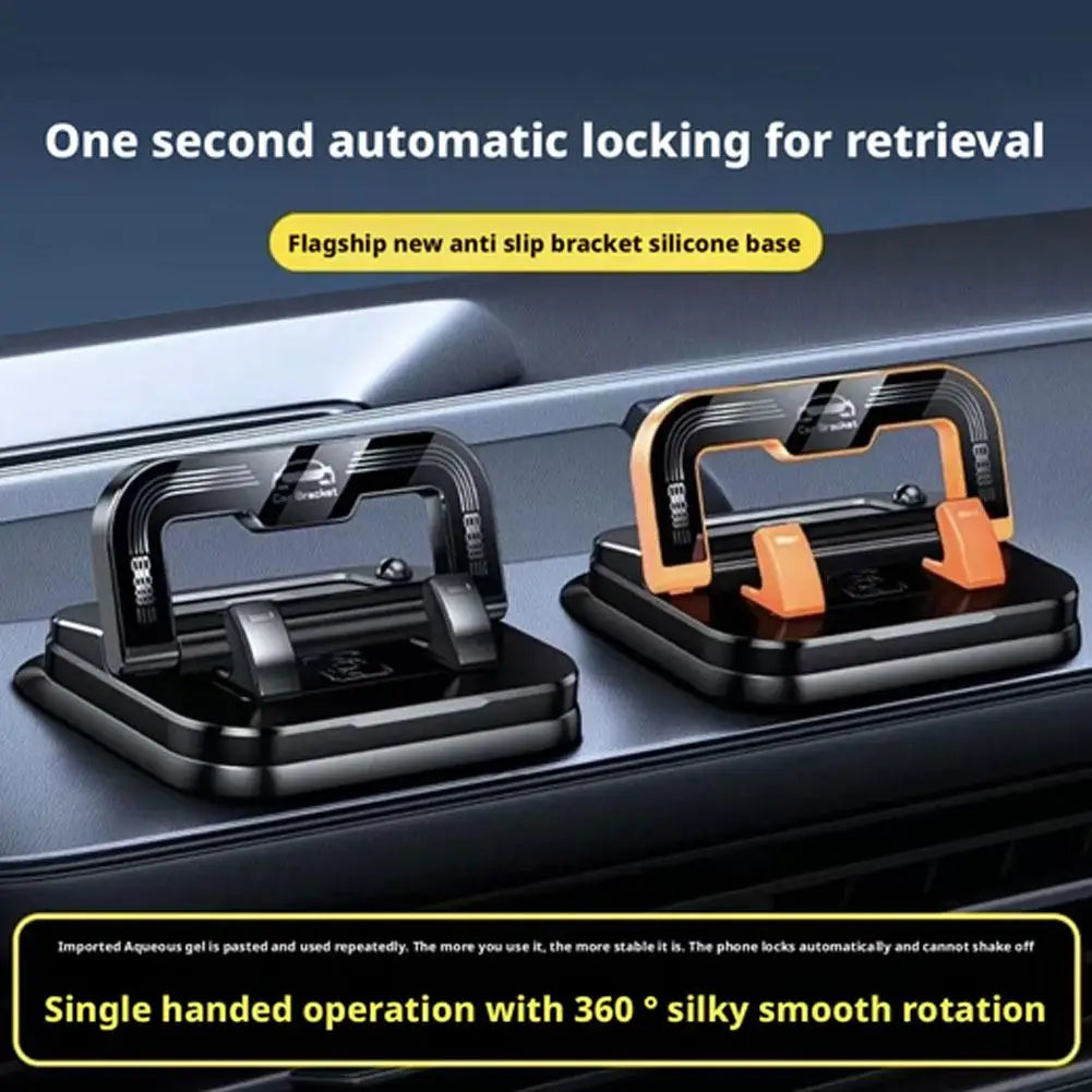 360° Rotatable Universal Car Phone Holder with Number Plate Dashboard Mount Easy Install Vehicle Mobile Phone Holder Practical