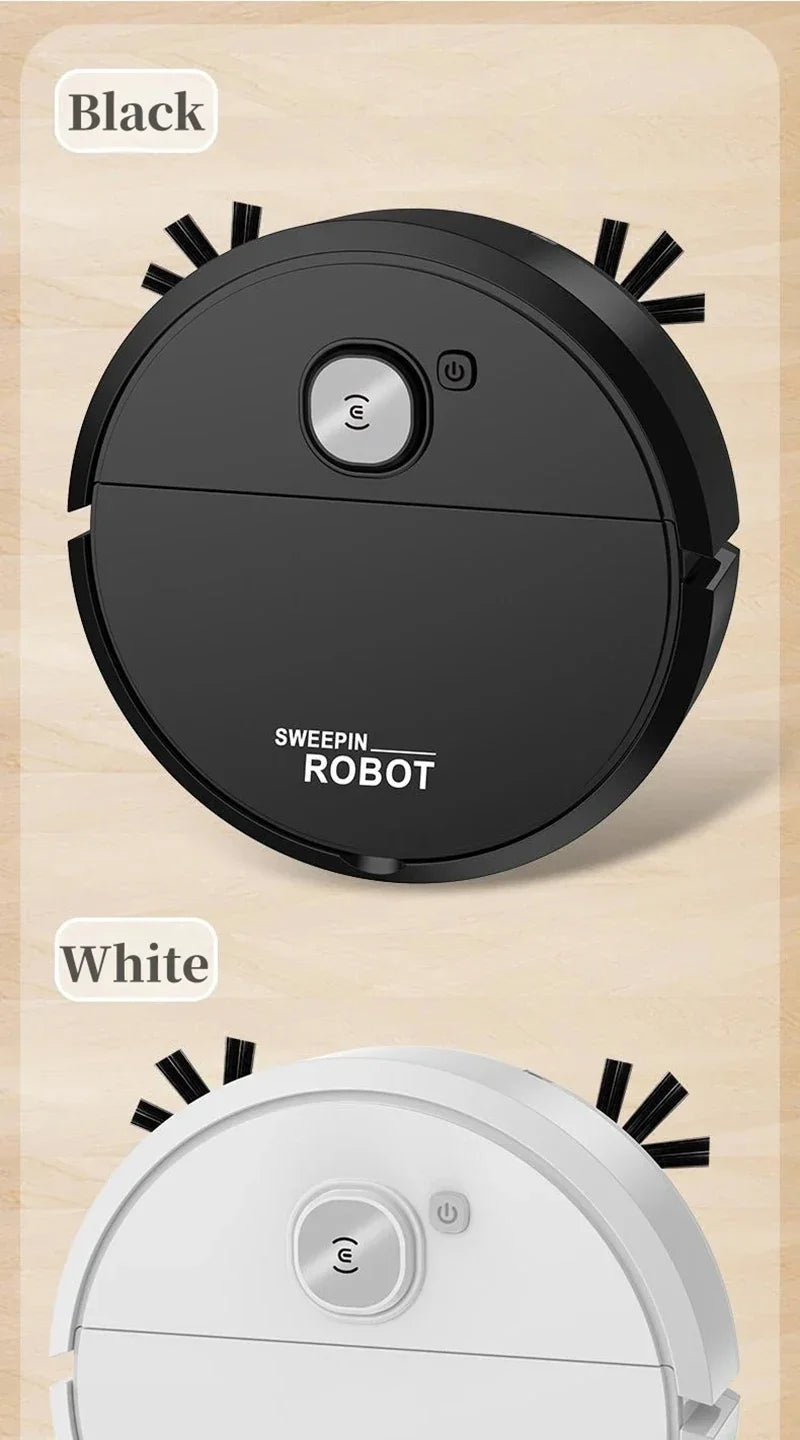 2026 3-in-1 Strong Suction Smart Sweeping Robot Rechargeable Washable Mop For Pet Hair Hard Floor Kitchen Room Sweeping Robot