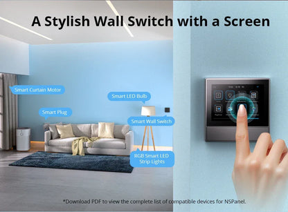 SONOFF NSPanel Smart Scene Wall Switch EU/US Integrated HMI Panel Home Automation Thermostat Smart HomeWorks with Alexa Alice