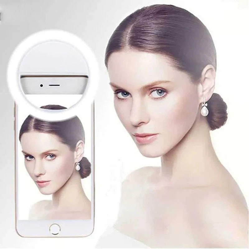 Led Selfie Ring Light Mobile Phone Lens Lamp Adjustable Live Brightness Portable Selfie Fill Ring Light For iPhone Xiaomi Huawei