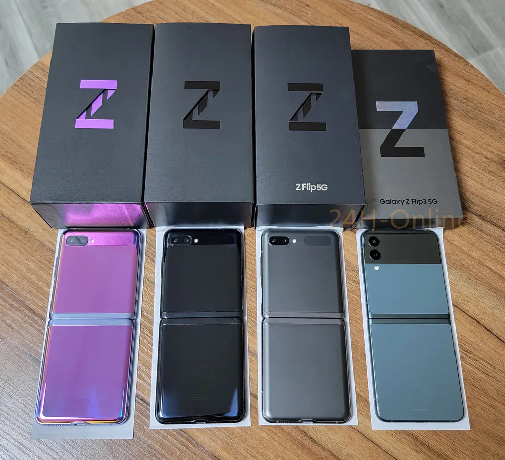 Samsung Galaxy Z Flip3 Flip 3 5G F711U1 F711N F711B 6.7" 8GB 128/256GB NFC Snapdragon Chipset Unlocked Foldable Smart Phone
