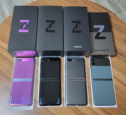 Samsung Galaxy Z Flip3 Flip 3 5G F711U1 F711N F711B 6.7" 8GB 128/256GB NFC Snapdragon Chipset Unlocked Foldable Smart Phone