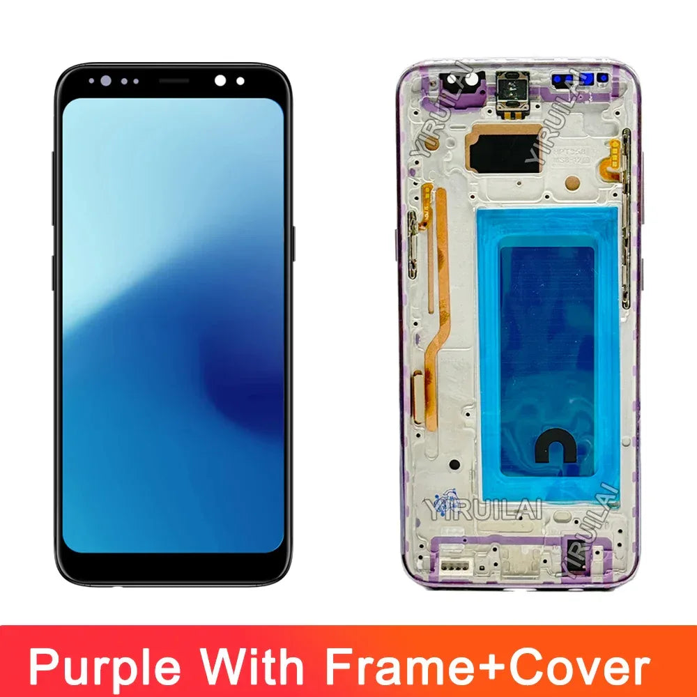TFT Screen For Samsung Galaxy S8 LCD With Frame G950F G950U Touch Screen Repairment Parts Assembly Display Without Fingerprints