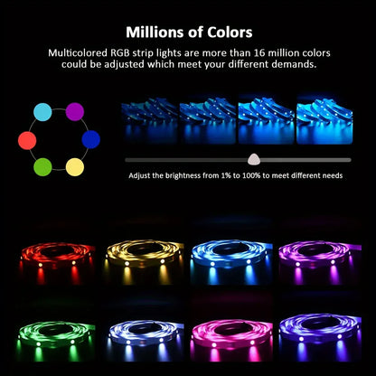 RGB LED Strip Light APP Bluetooth Control IR for Bedroom Living Room TV Backlight Remote Lamp Neon Lighting Home Kit Appliance