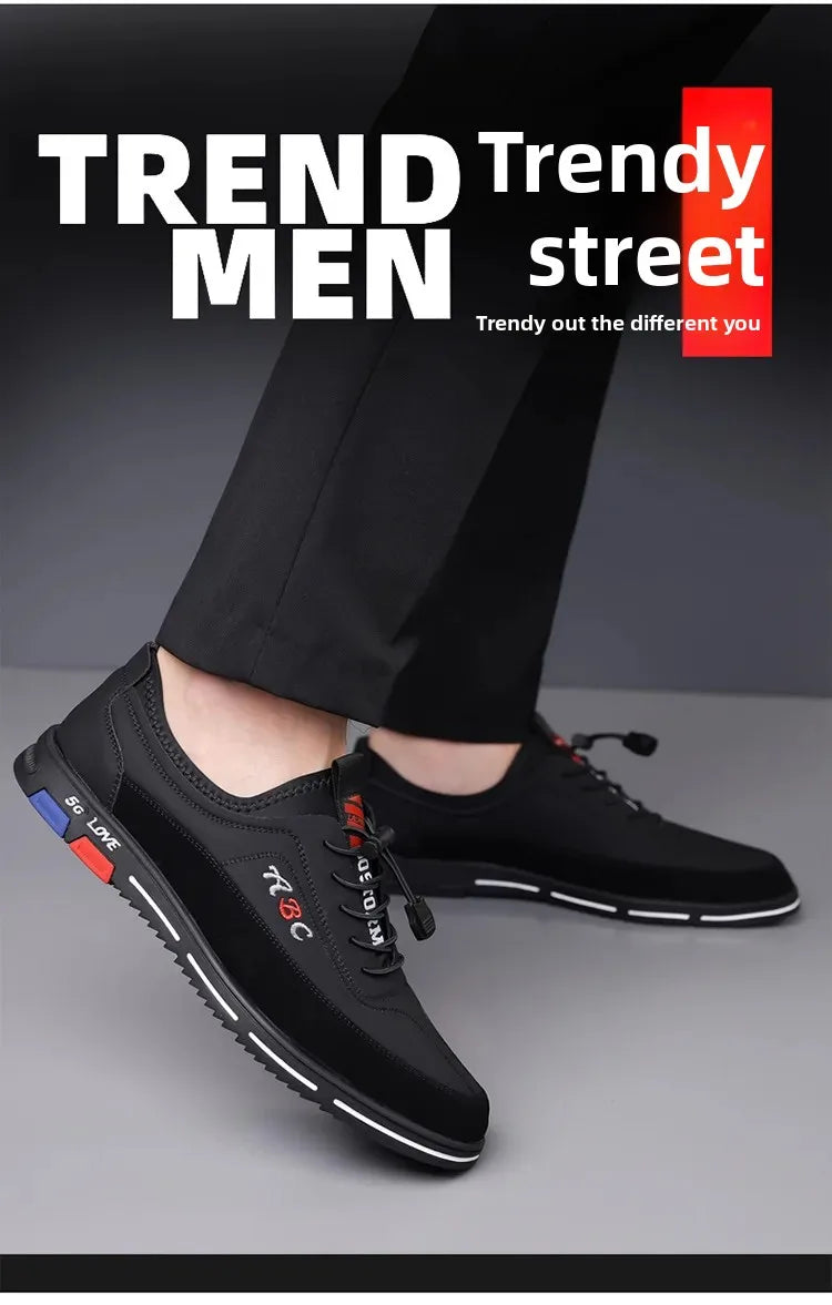 Extra Large Men's Shoes Casual Soft Bottom Leather Spring Autumn New Style 46 47 48 Trendy Shoes Comfortable Rubber Sole