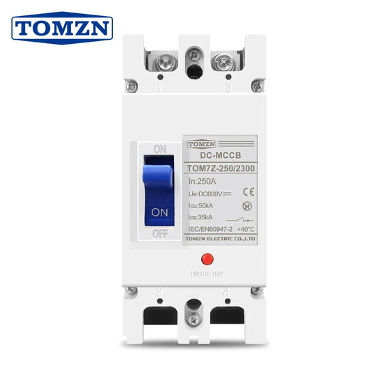 TOMZN 2P DC MCCB 600V Solar Molded Case Circuit Breaker Overload Protection Switch Protector for Solar Photovoltaic PV by PDG ibma