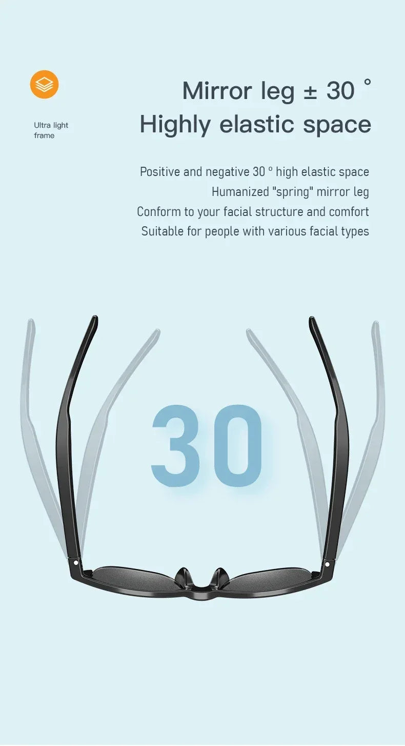 New Smart Bluetooth V5.3 Sunglasses Glasses Call Outdoor Sports Headphones HIFI Black Technology Anti-touch UV For Men And Women