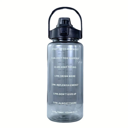 2L Portable Water Bottle Large Capacity Plastic Straw Water Cup Beverage Bottle,Outdoor Portable Sports Water Cup