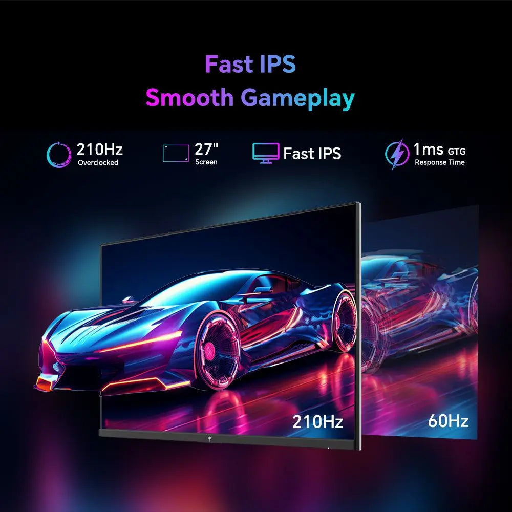 KTC H27T6 Flat Fast IPS QHD 2560*1440 @ 200Hz Overdrive to 210Hz, 1Ms GTG Response Time, 450 cd/nationwide, 27 "2K Gaming Monitor Dual Speakers flexible Stand VESA Mount, Advanced Adaptive Sync & HDR400 Supported