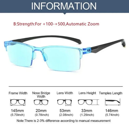 Lunettes de lecture intelligentes à zoom automatique anti-lumière bleue pour hommes et femmes, lunettes optiques pour ordinateur