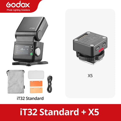 Godox IFlash IT32 TTL Camera Flash with Magnetic Mounting X5L TTL Flash Trigger Rotating Head Flash Light Kit For Leica Camera