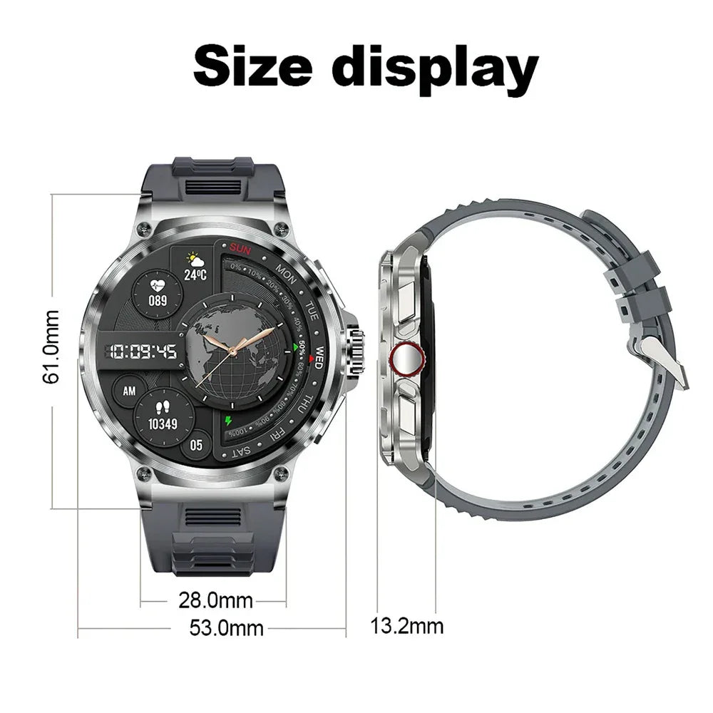 2025 New Military GPS V69 Smart Watch Men 1.85 inch 710 mAh Heart Rate GPS Sports IP68 Waterproof Bluetooth Talk  Smartwatch Man