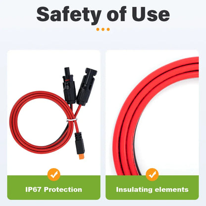 XT60 Solar Cable 12AWG PV Extension Wire with XT60 Connector for Solar Panel Power System Drone ﻿