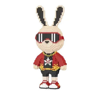 Kids Toy Candy Rabbit Colorful and Cute 3D Mini DIY Model Desktop Decoration Building Block Micro Bricks Christmas Birthday Gift