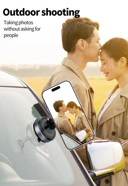 360° Rotation Vacuum Suction Cup For iPhone 12-17 Series Fast Charging Super Strong Magnetic Car Wireless Charger Phone Holder