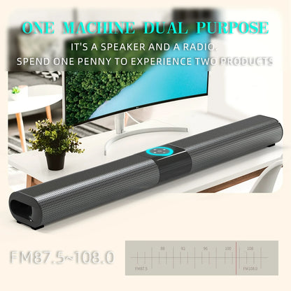 HOMEFISH BS-20  RGB Ambient Light Bluetooth Speaker 6 EQ Sound Effects 4 Speakers Supports TF, USB, AUX, RCA, Bluetooth, FM