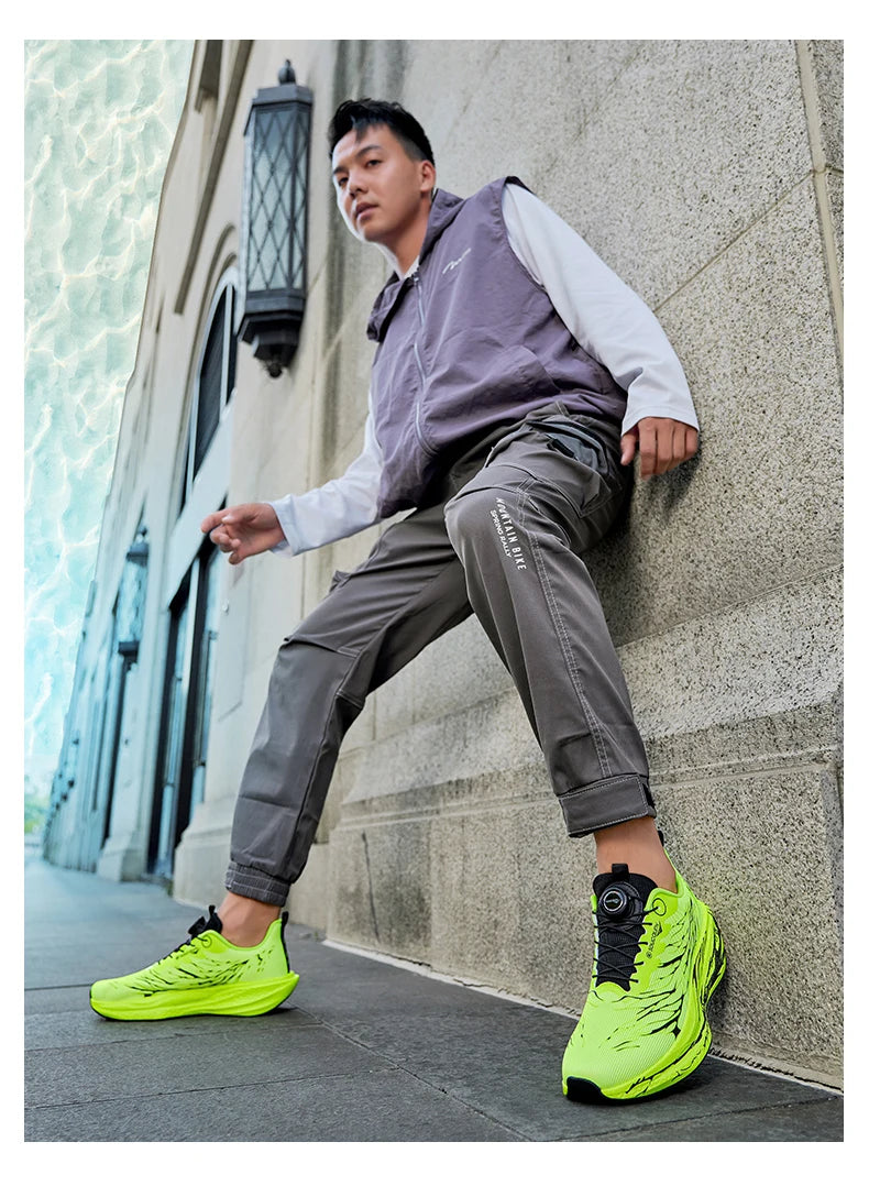 Fluorescence Running Shoes CarbonBoard Marathon Men Sports Casual Tenis Breathable Womens Comfortable Athletic Nonskid Sneakers