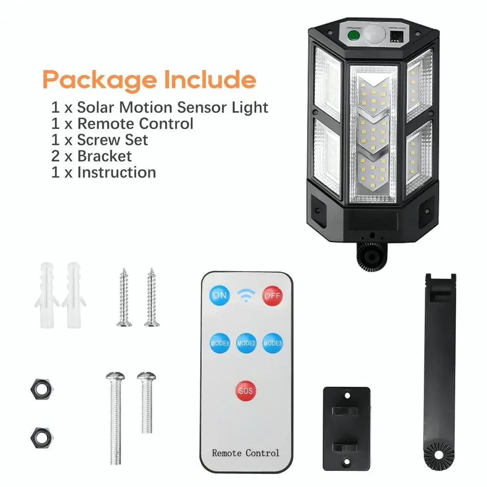 Newest Solar LED Light 300000LM Outdoor Solar Lamp Of Motion Sensor 4 Mode Waterproof IP65 Solar Garden Light Street Yard Lanter