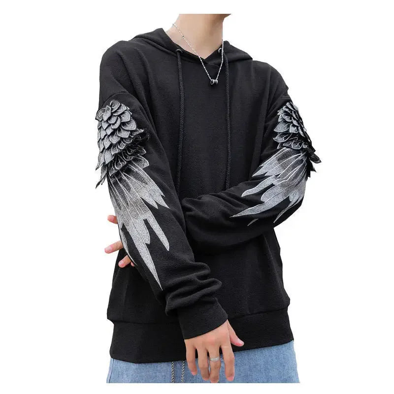 Sweatshirt for Men Hooded Embroidered Male Clothes Hip Hop Hoodies White Sweat Shirt Luxury No Brand Streetwear Autumn Cheap Emo